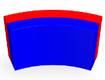 Arc radial magnetisation