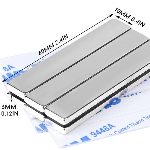 neodymium block magnet with 3M adhesive